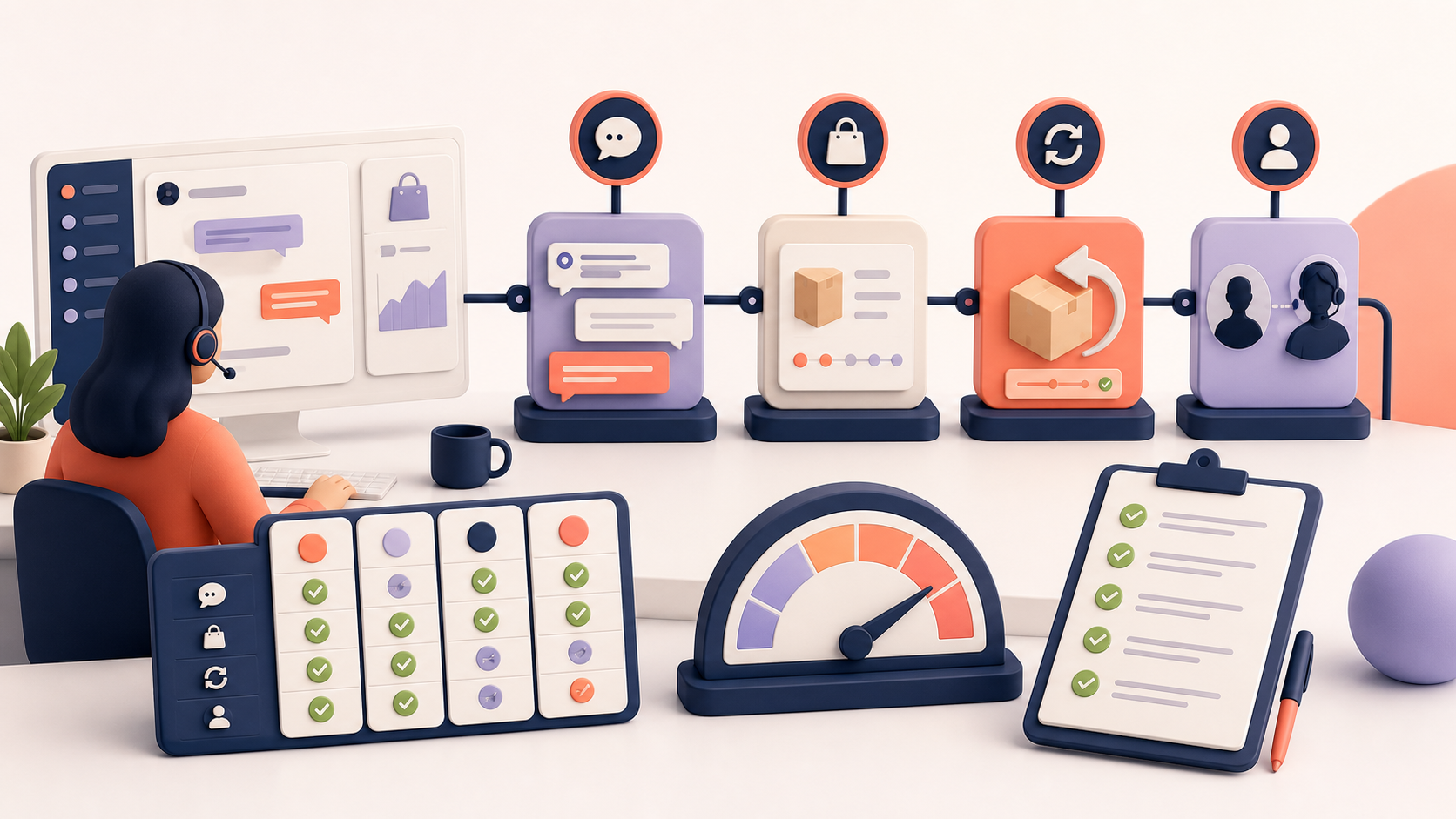 An ecommerce support operator comparing paid AI service platforms across messages, orders, returns, human handoff, and cost
