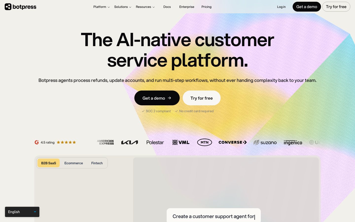 Botpress official product page or product image