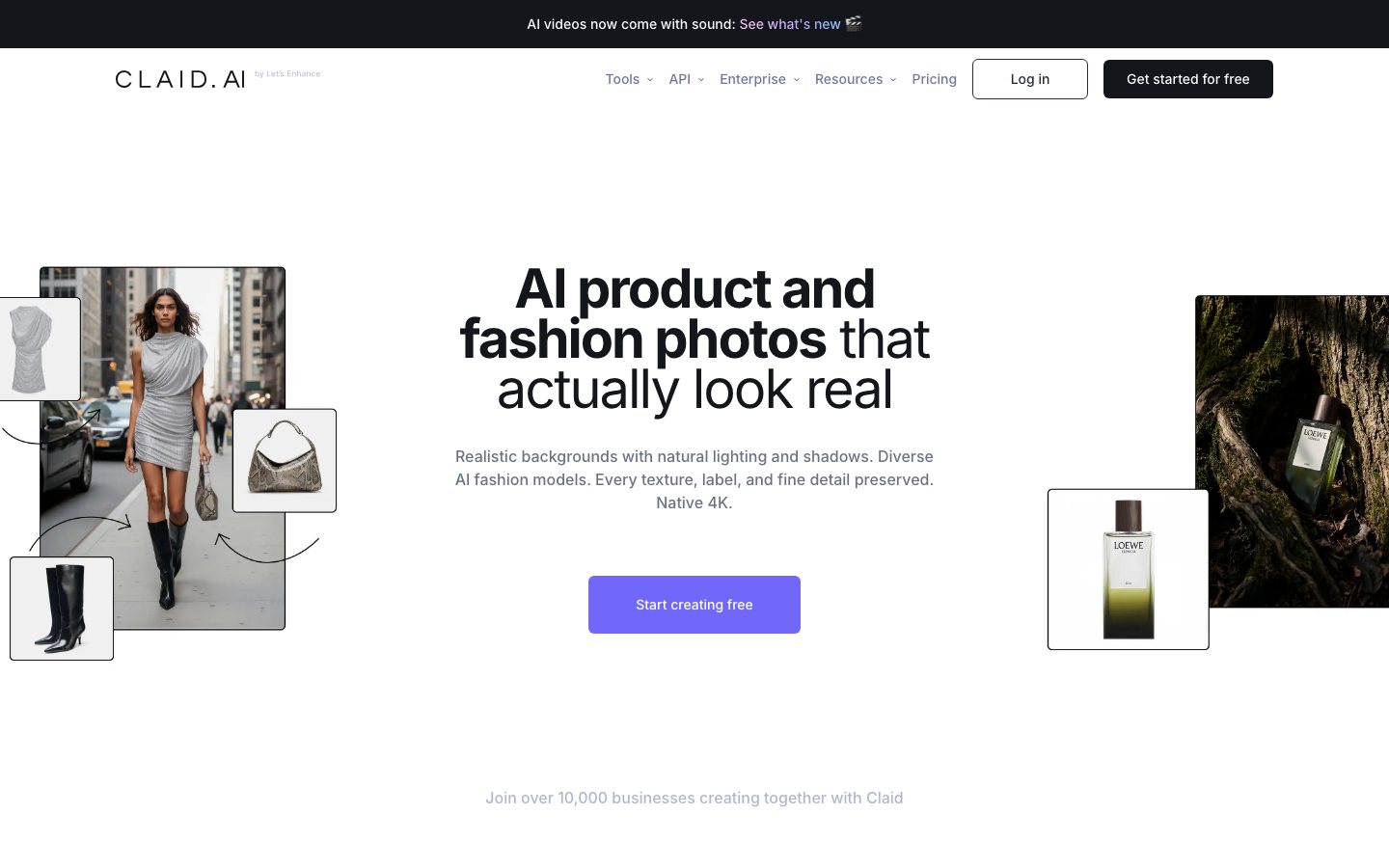 Claid official product page or product image