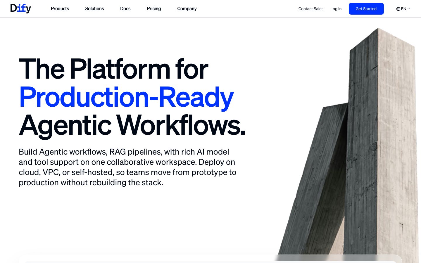 Dify official product page or product image