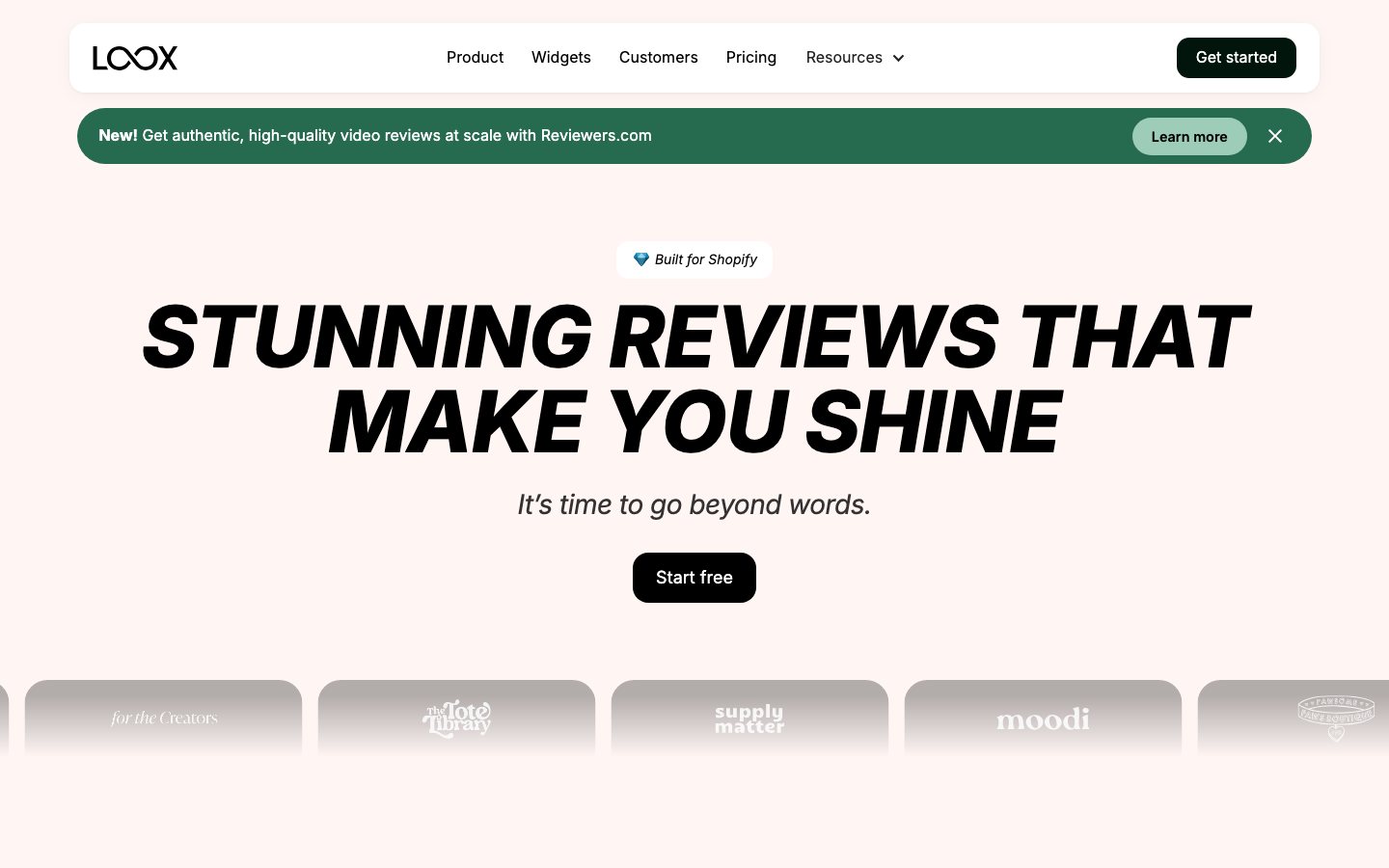 Loox official product page or product image