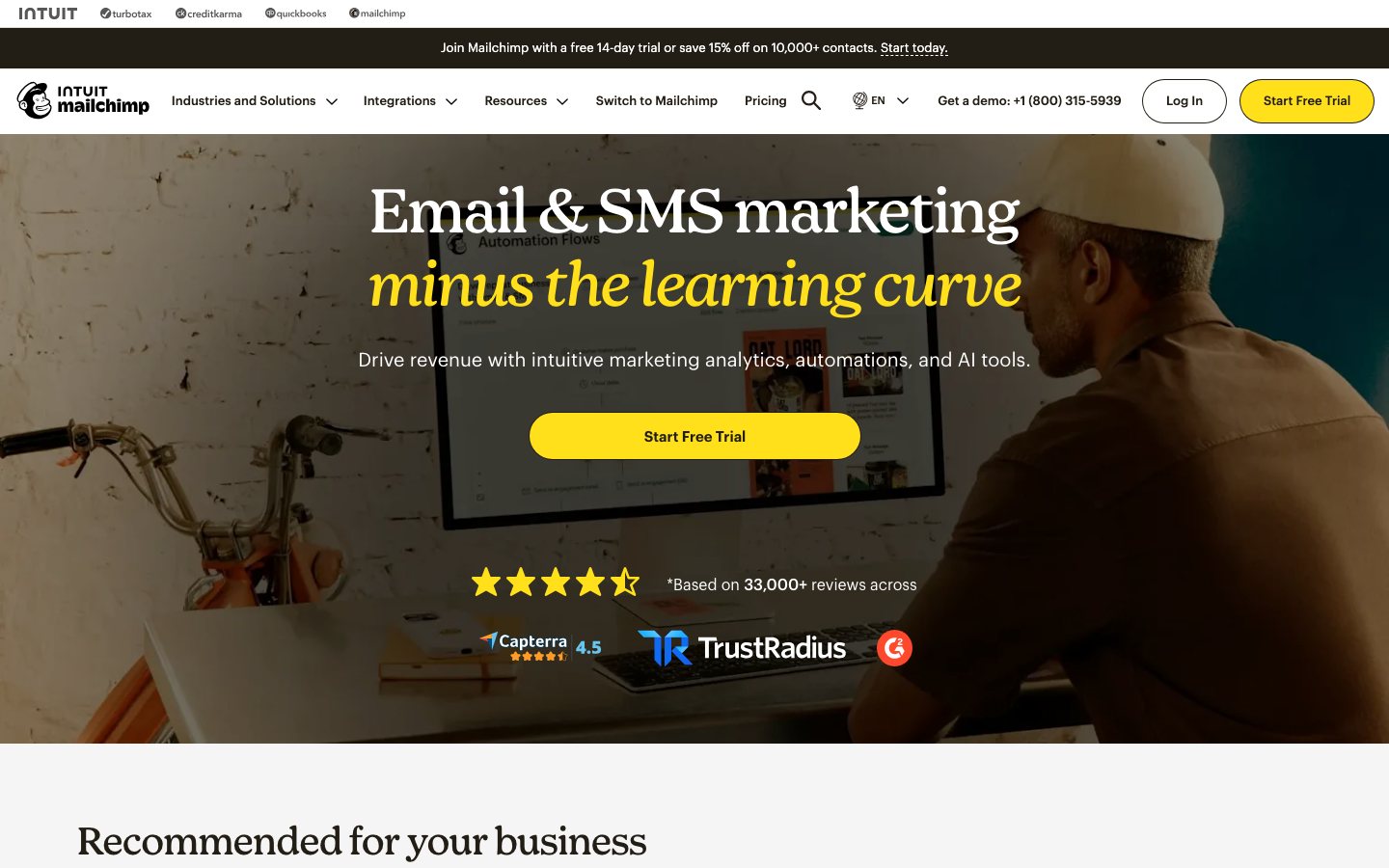 Mailchimp official product page or product image