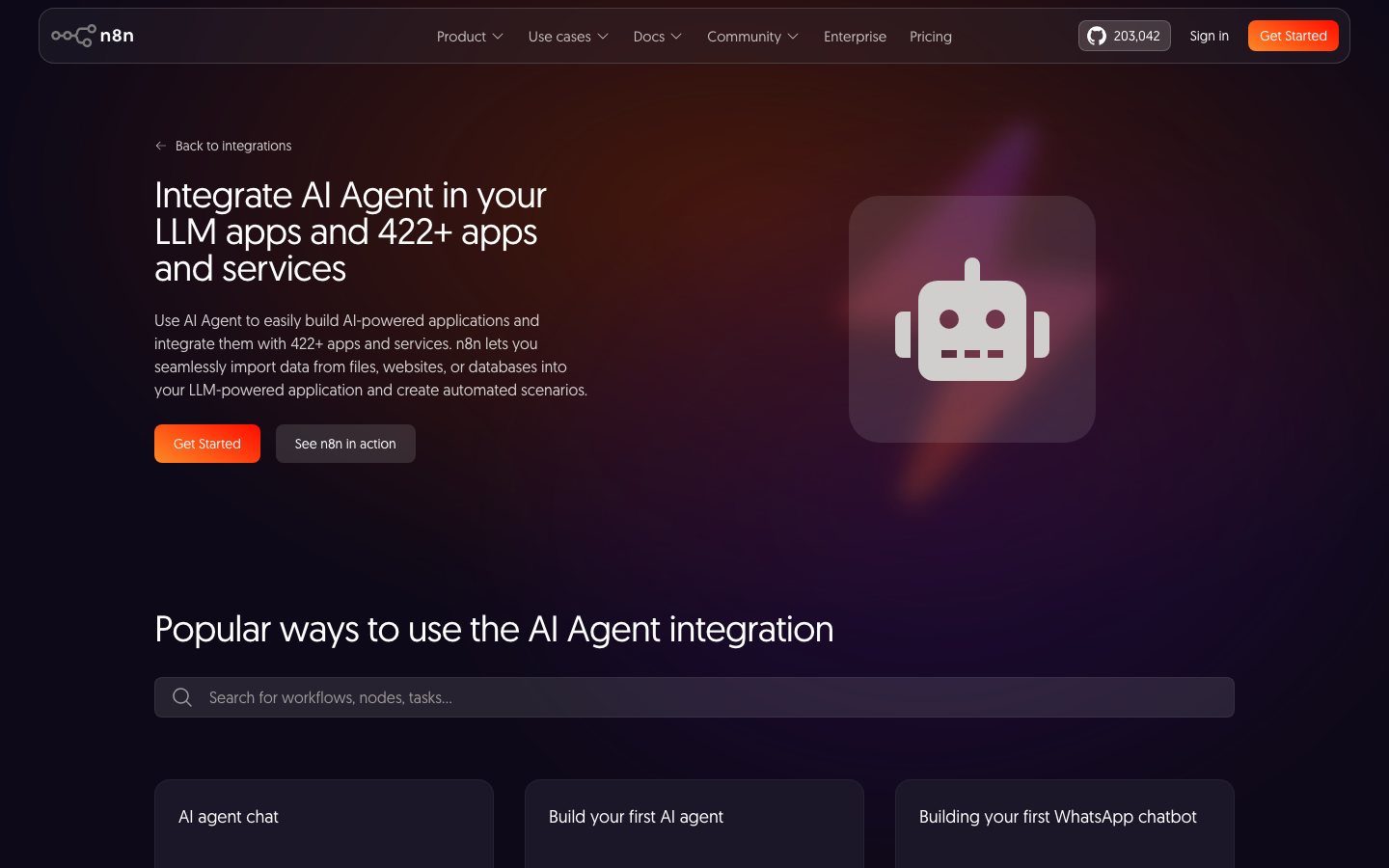 n8n AI Agents official product page or product image