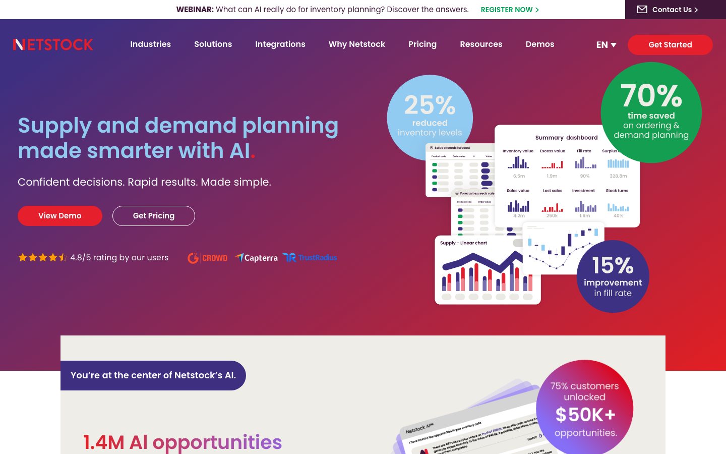 Netstock official product page or product image