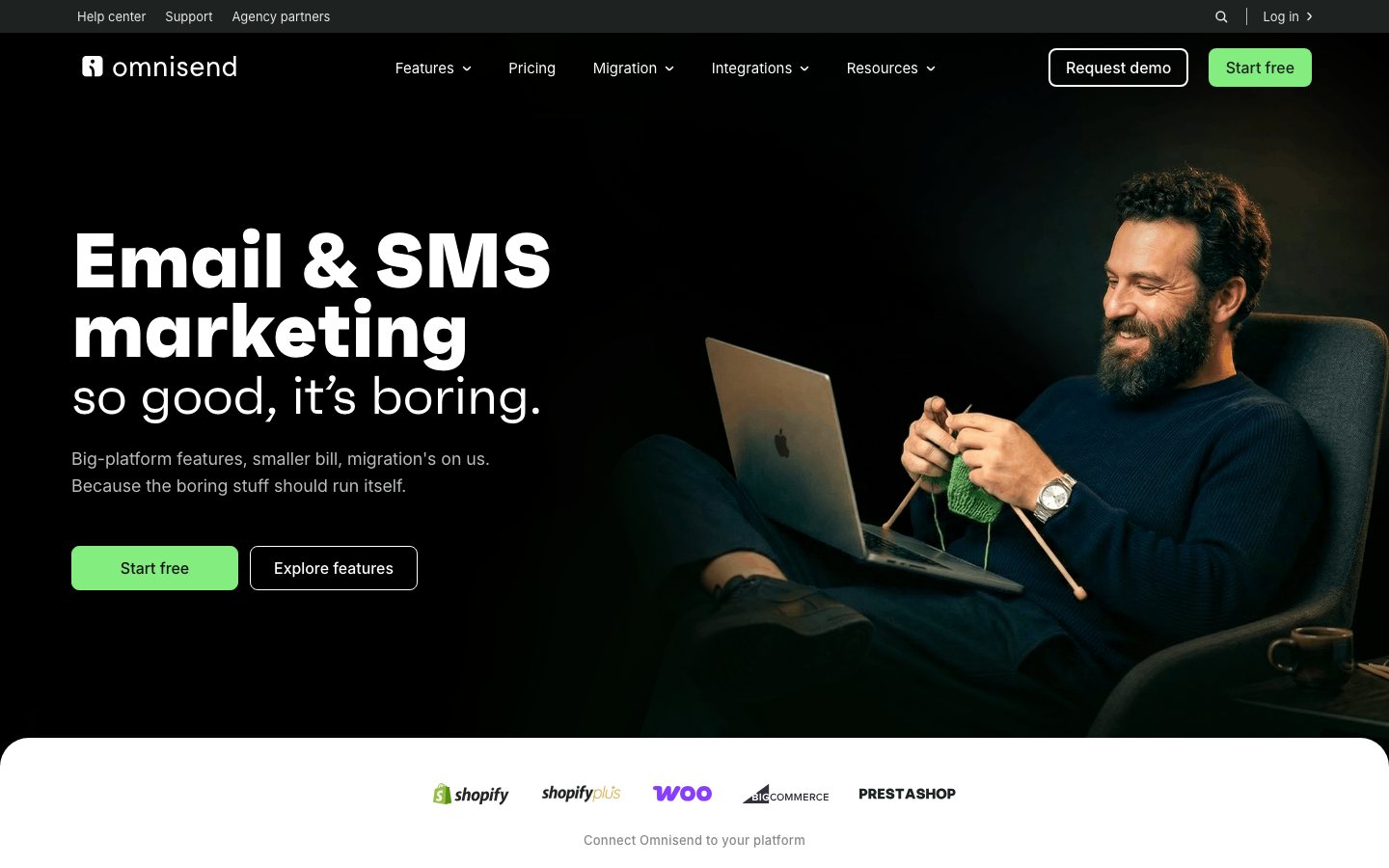 Omnisend official product page or product image