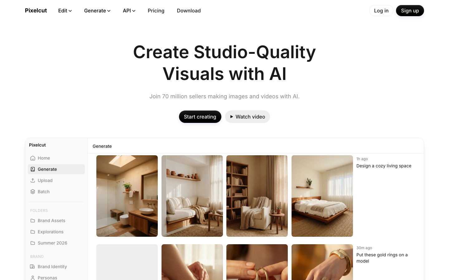 Pixelcut official product page or product image