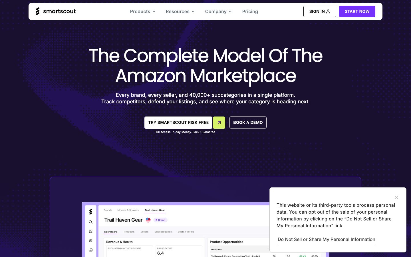 SmartScout official product page or product image
