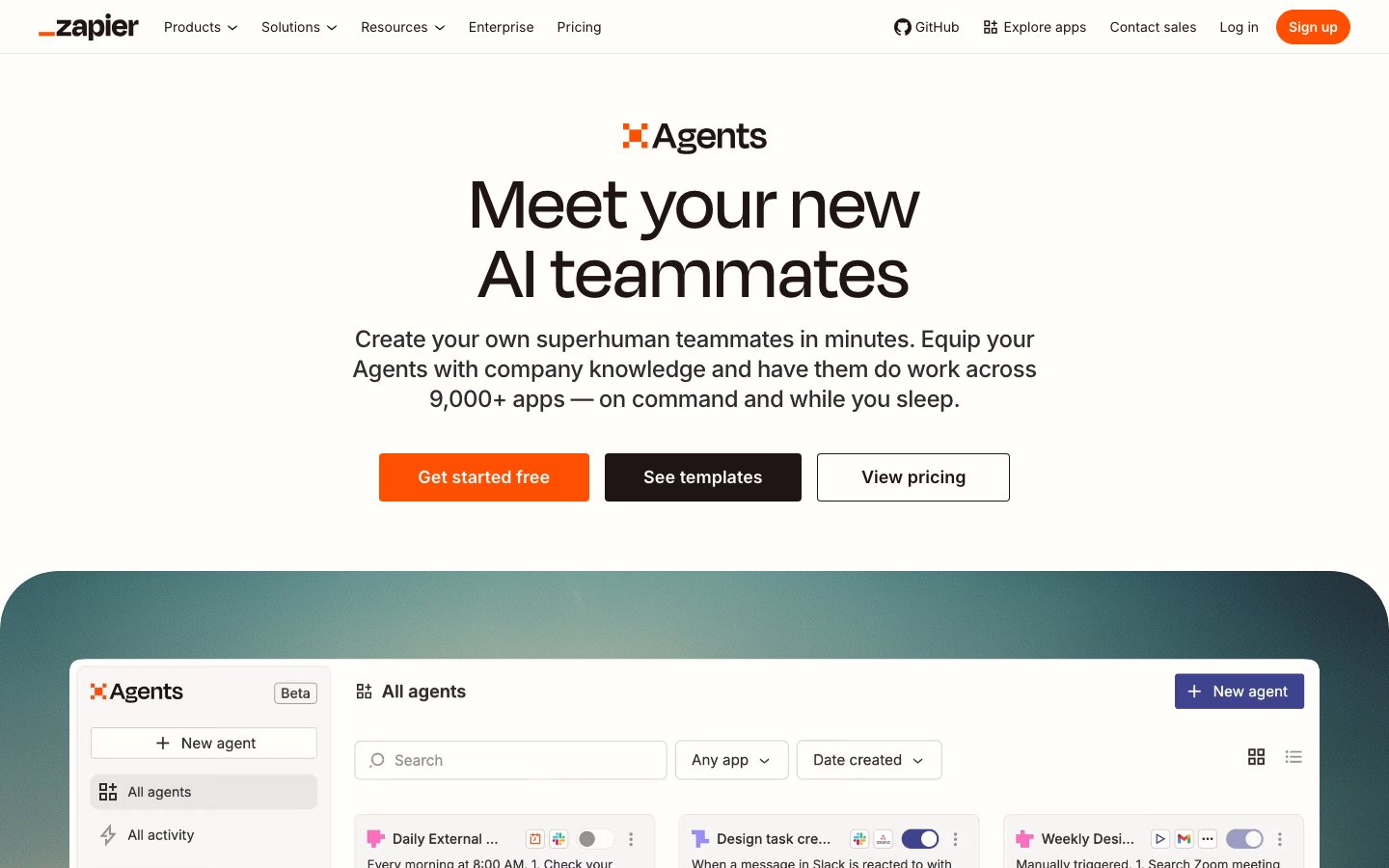 Zapier Agents official product page or product image